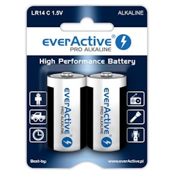 C-batterier (LR14) 2 x everActive Pro