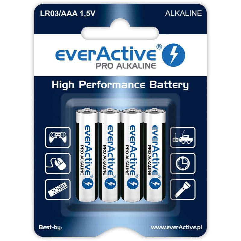 AAA batterier 4 x everActive Pro