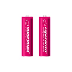 Uppladdningsbara batterier Esperanza Ni-MH AA 2000mAh 2 st, röd