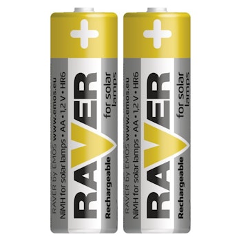 Uppladdningsbara batterier RAVER AA (HR6) 2 st