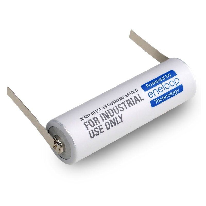 Uppladdningsbart batteri  Panasonic Eneloop Industrial R6 / AA 1900mAh med lödfanor, typ: U