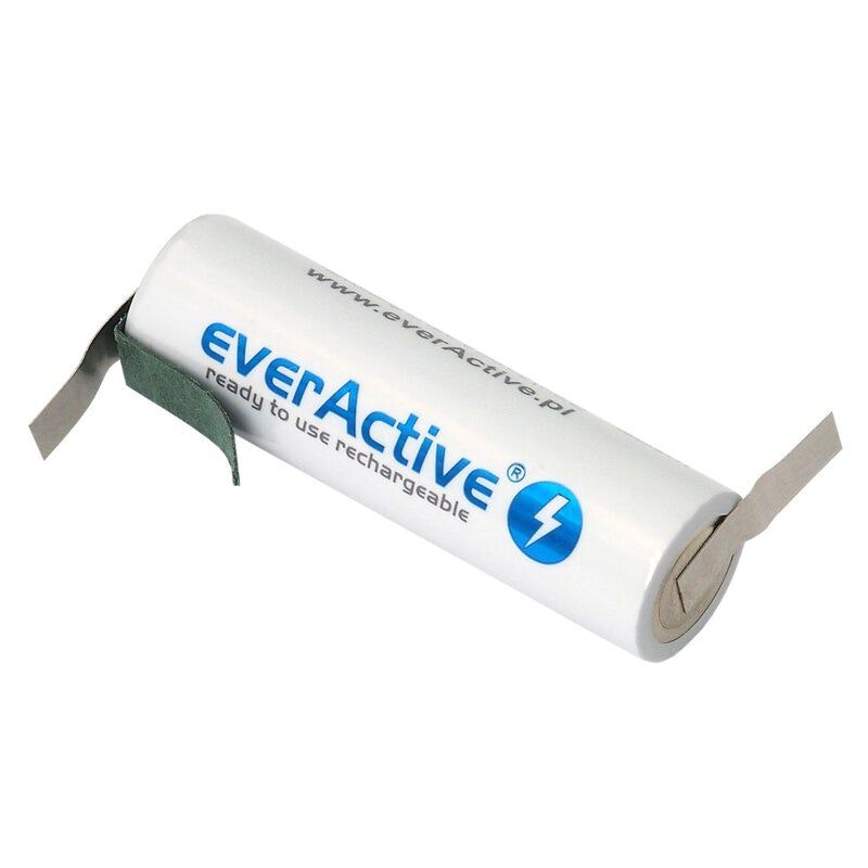 1 xUppladdningsbart batteri everActive R6 / AA 2600mAh med lödfanor, typ: Z