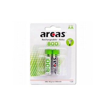 Uppladdningsbara batterier Arcas AA  800 mAH  (2 st)