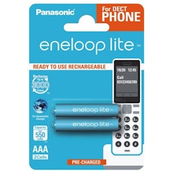 Uppladdningsbara batterier 2 x Panasonic Eneloop Lite R03 AAA 550mAh