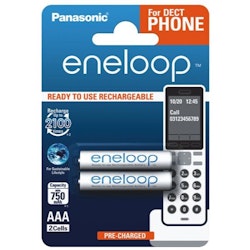 Uppladdningsbara batterier 2 x Panasonic Eneloop R03 AAA 800mAh