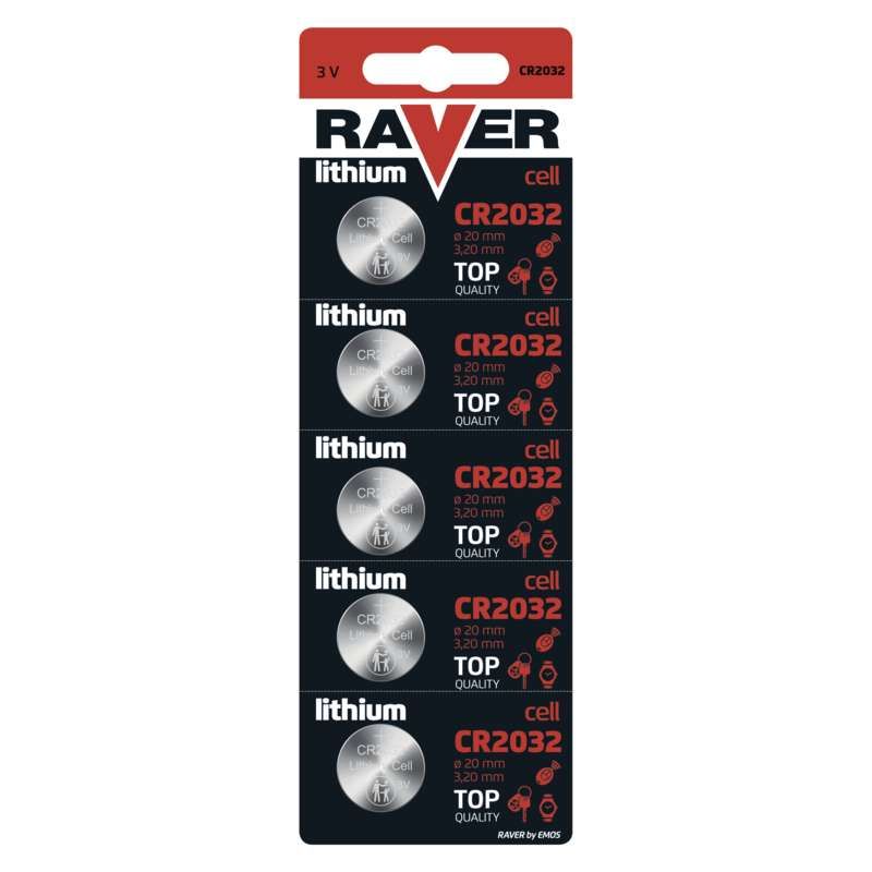 RAVER CR2032, 5-pack