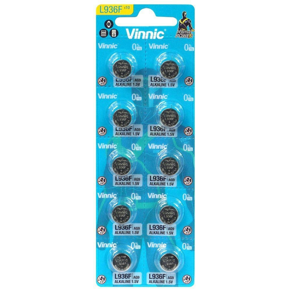 LR45 batteri Vinnic AG9 / LR936, 10-pack - Horsel24.se