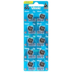 LR54 batteri Vinnic AG10 /LR1130, 10-pack