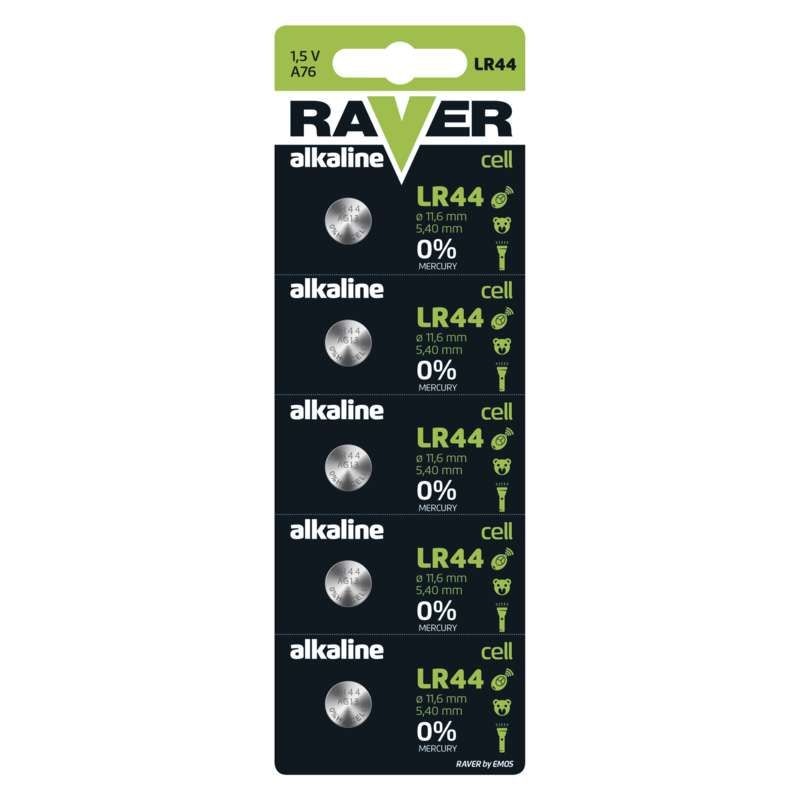 RAVER LR44 / AG13, 5-pack