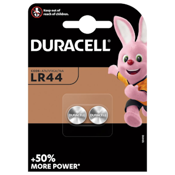 LR44 batteri Duracell G13 /189 /L1154, 2-pack