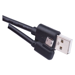 USB -kabel 2,0 A/hane - micro B/hane 1m svart