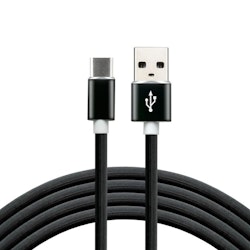 USB-silikonkabel-USB-C / Type-C 150cm med stöd för snabb laddning, svart