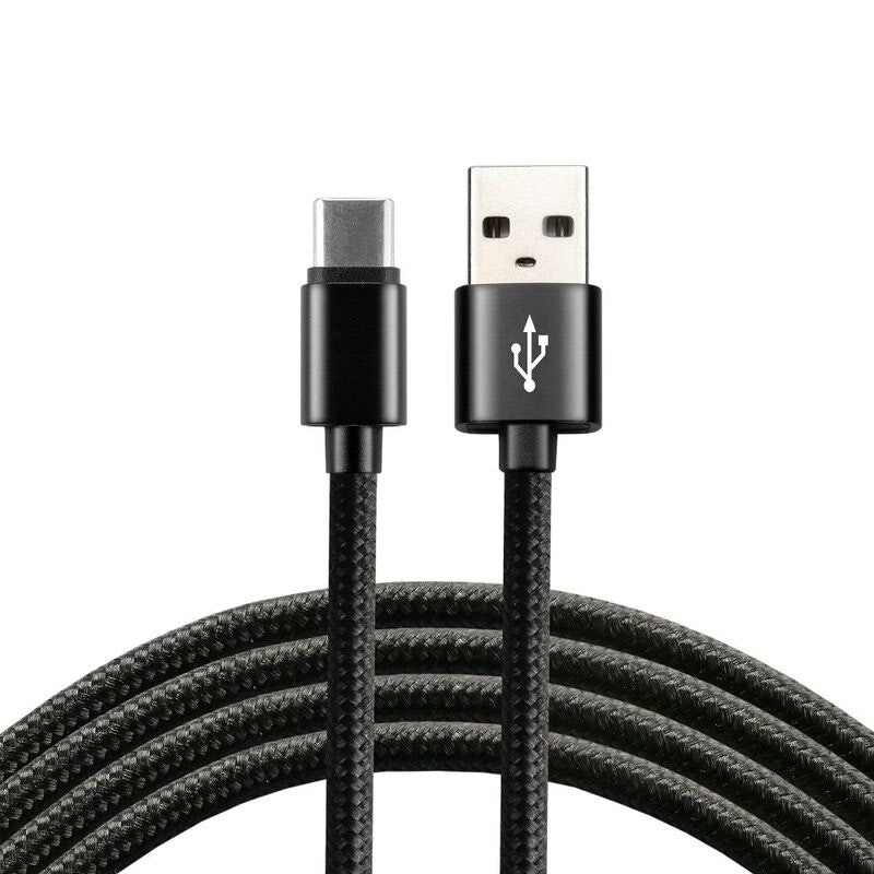 USB flätad kabel-USB-C / Type-C 200cm med stöd för snabb laddning
