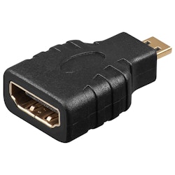 HDMI ™ -adapter, guldpläterad ( hona (typ A)> HDMI ™ mikrohane (typ D))