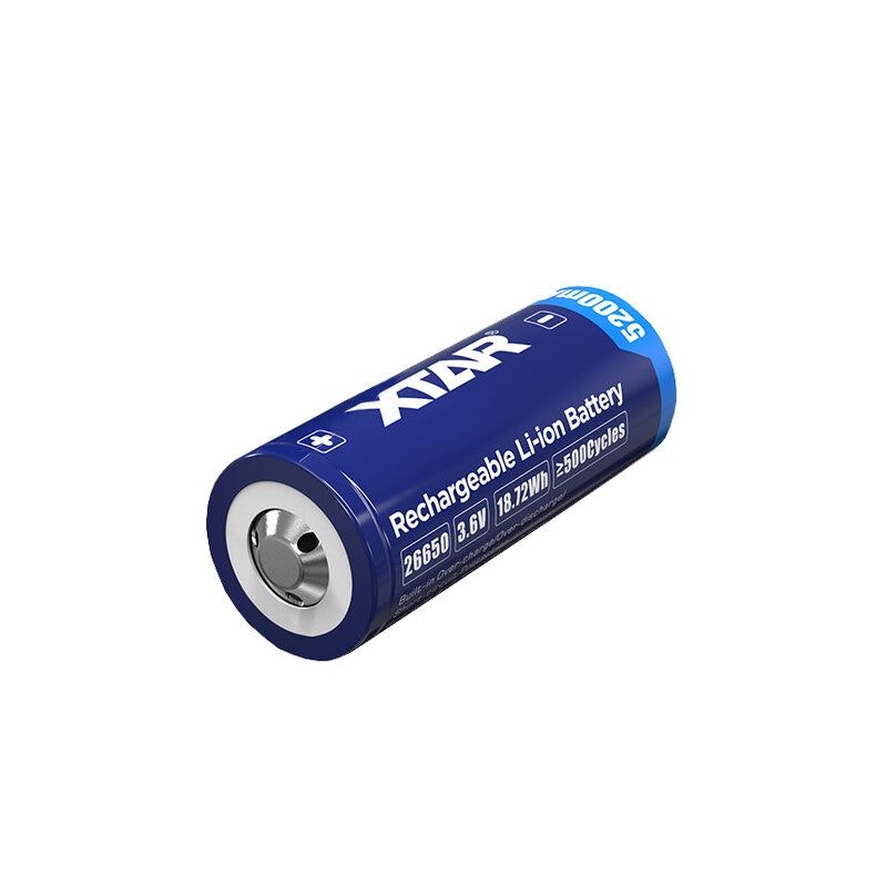 26650 Xtar 3,6V Li-ion 5200mAh uppladdningsbart batteri med skydd