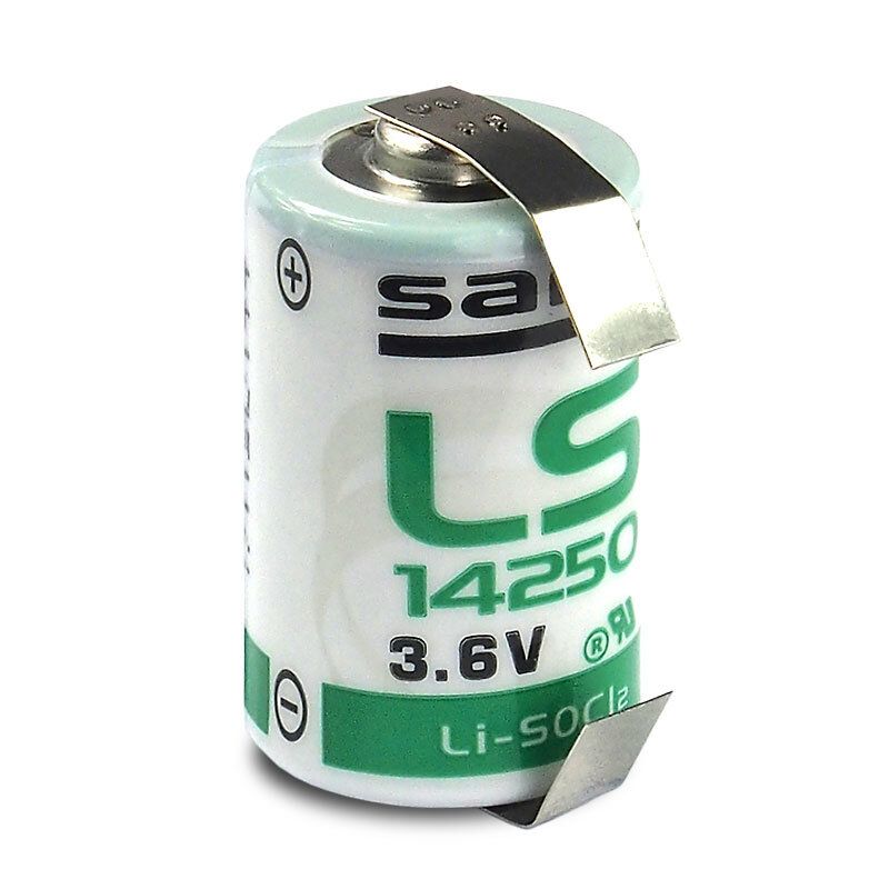 Saft litiumbatteri 1/2 AA med U-lödvinge