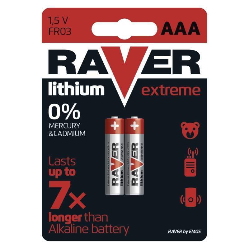 RAVER Litiumbatteri AAA / R03  (2 st)