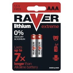 RAVER Litiumbatteri AAA / R03 -2st
