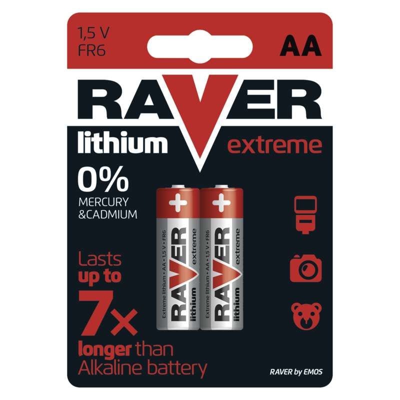 RAVER Litiumbatteri AA / R6 (2 st)