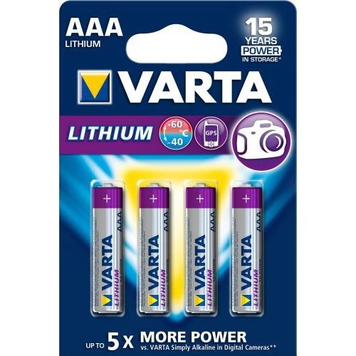 Varta Lithium AAA  (L92/R03) litiumbatteri 4-pack