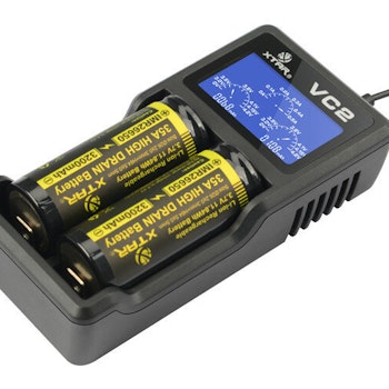 Laddare för Li-ion batterier 18650 Xtar VC2