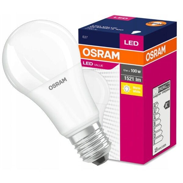 E27 OSRAM LED-lampa 13W, A100 Varmvit 2700k - Horsel24.se