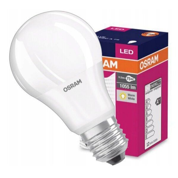 E27 OSRAM LED-lampa 10W, A75 Varmvit 2700K