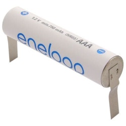 Uppladdningsbart batteri Panasonic Eneloop R03 / AAA 800mAh med lödfanor typ: U