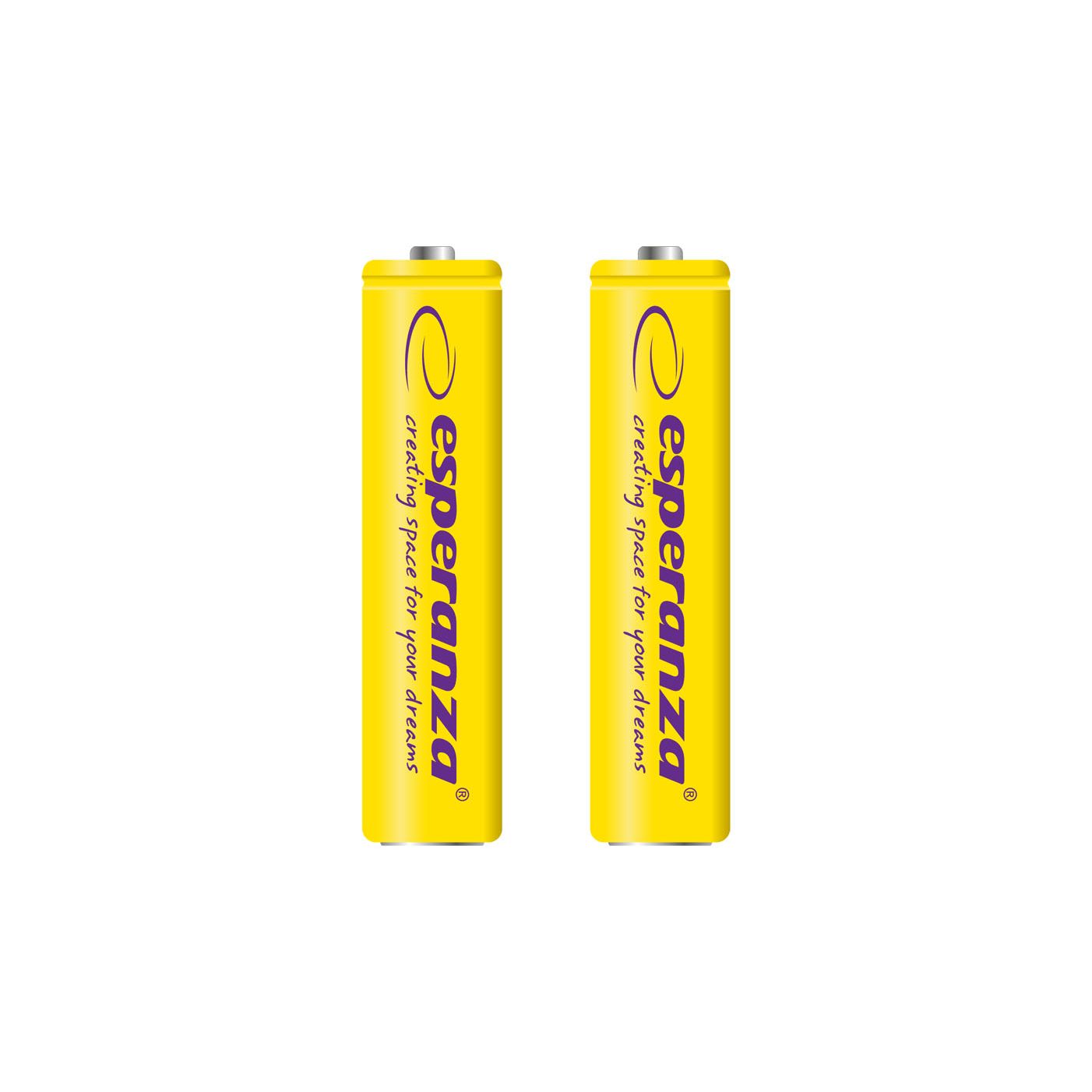 Uppladdningsbara batterier Esperanza  Ni-MH AAA 1000mAh 2 st, gul