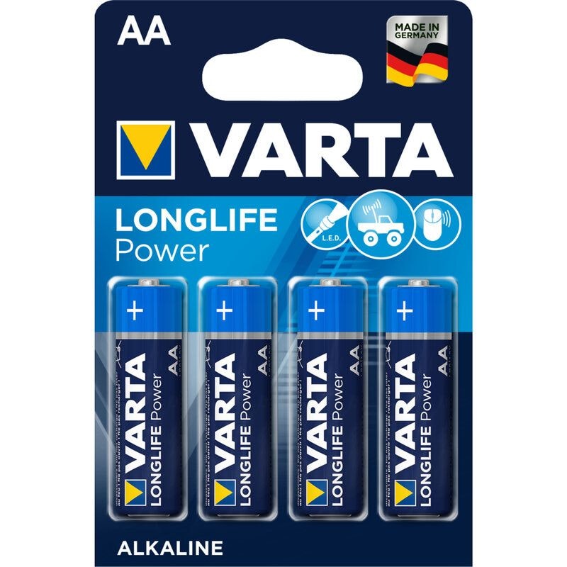 AA  batterier 4 x Varta Longlife Power (High Energy)