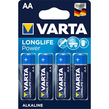 AA  /LR6 batterier 4 x Varta Longlife Power (High Energy)