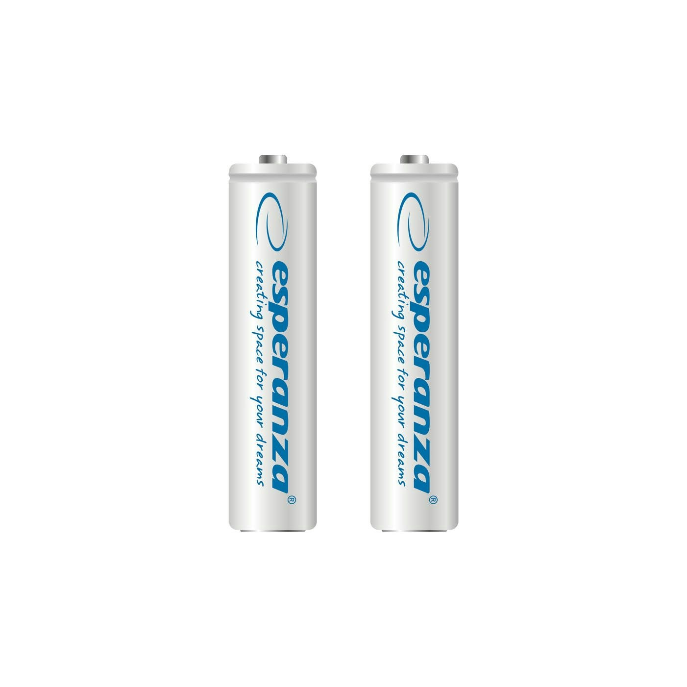Uppladdningsbara batterier Esperanza Ni-MH AAA 1000mAh 2 st, vit
