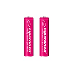 Uppladdningsbara batterier Esperanza  Ni-MH AAA 1000mAh 2 st, röd