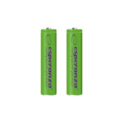 Uppladdningsbara batterier Esperanza Ni-MH AAA 1000mAh 2 st, grön