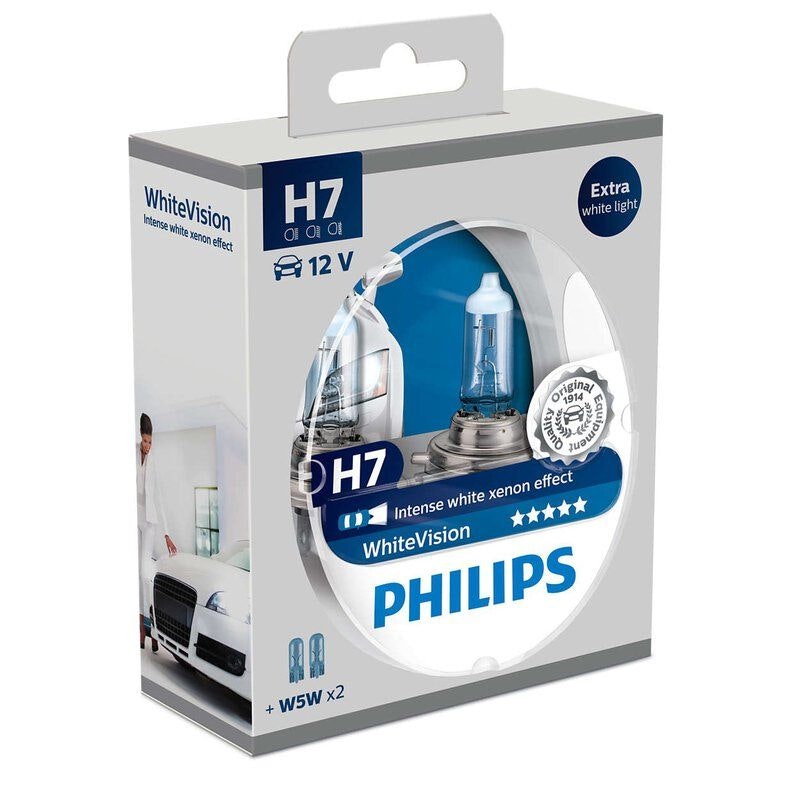 Philips Halogenlampa WhiteVision H7 55 W 12 V