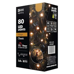 LED-julbelysning 8 meter vit varm VINTAGE RETRO