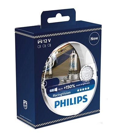 2x Philips h4 Racing Vision + 150 %