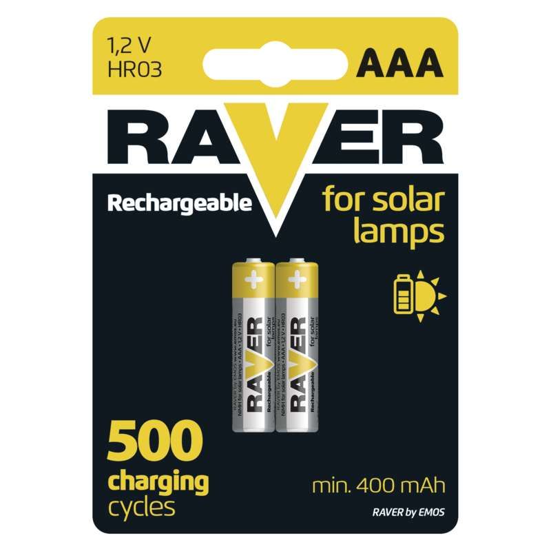 Uppladdningsbara batterier RAVER AAA (2 st)
