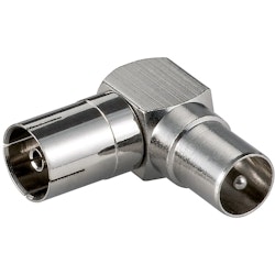 Koaxial vinkeladapter: Koaxial hona > Koaxial hane 90°