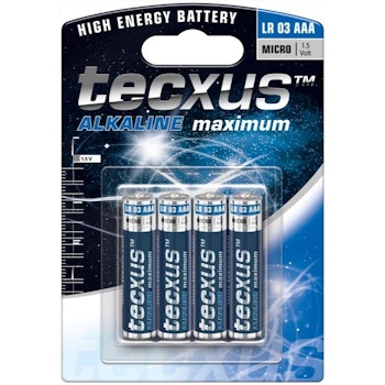 AAA /LR03 batterier Tecxus, 4 st