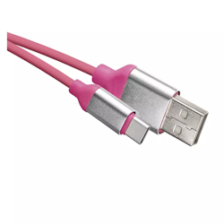 USB 2.0 A till C Kabel 1m Rosa: Idealisk för Laddning och Dataöverföring