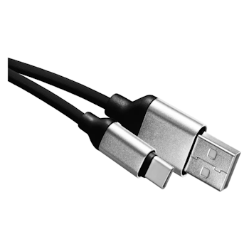 USB-kabel 2.0 A/Hane - C/Hane 1m svart