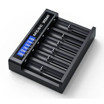 Batteriladdare för cylindriska batterier Li-ion 18650 Xtar MC6C