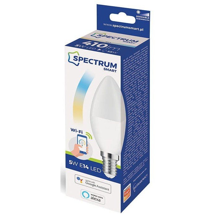 E14 LED-lampa 5W Dimbart ljus WiFi Spectrum SMART CCT