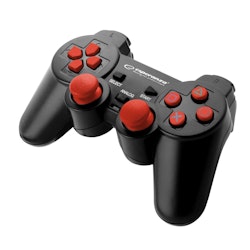 Handkontroll USB Corsair för PC2/PS3/PC, svart/röd