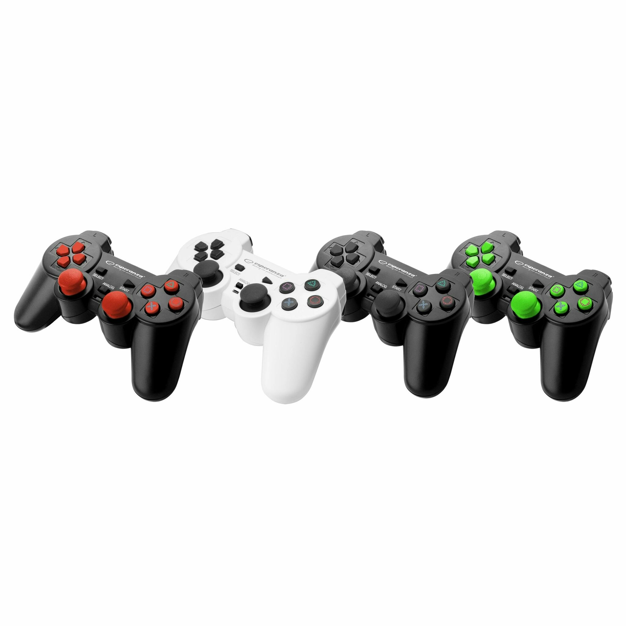 Handkontroll för PC2/PS3/PC, svart/röd