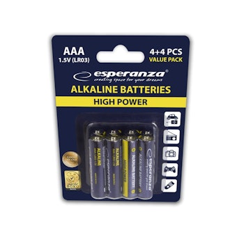 AAA /LR03 batterier Esperanza, 8 st