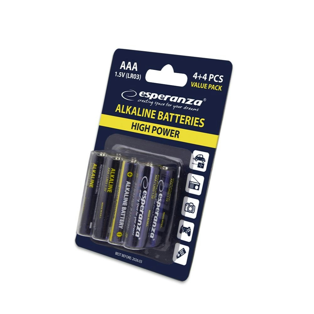 AAA batterier 8 st, LR03 8 st