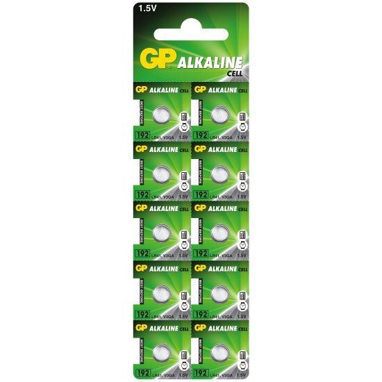 GP G3 / AG3 /  LR41, (10 st) alkaliska batterier