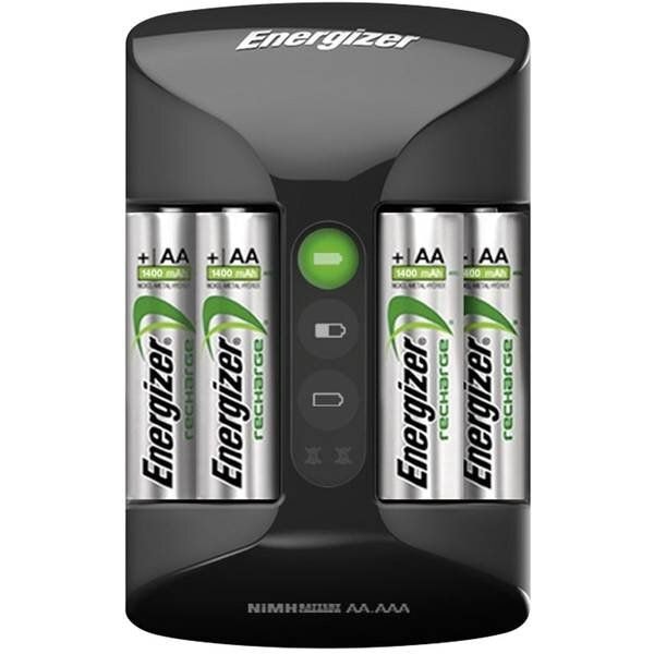 Energizer PRO Laddare + 4 uppladdningsbara batterier
